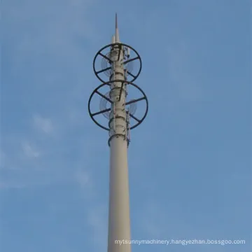 Polygon Shape 35m Communication Pole With Antennas